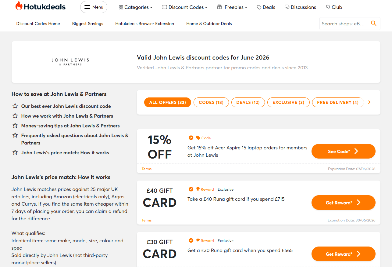 coupon codes